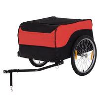 FAHRRADANHÄNGER, Stahl, Rot/Schwarz, 130L x 77B x 65H cm - Rot, Metall (77/65/130cm) - HOMCOM