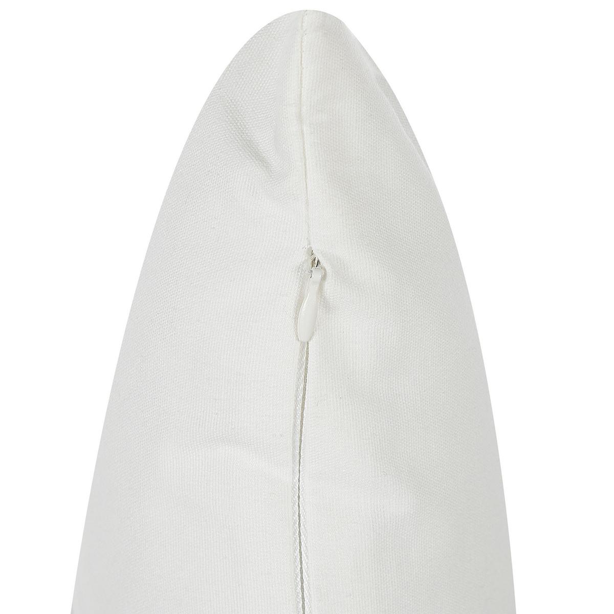 DEKOKISSEN 2er-Set Weiß 45/45 cm Meadowfoam - Weiß, Naturmaterialien/Textil (45/45cm) - Beliani