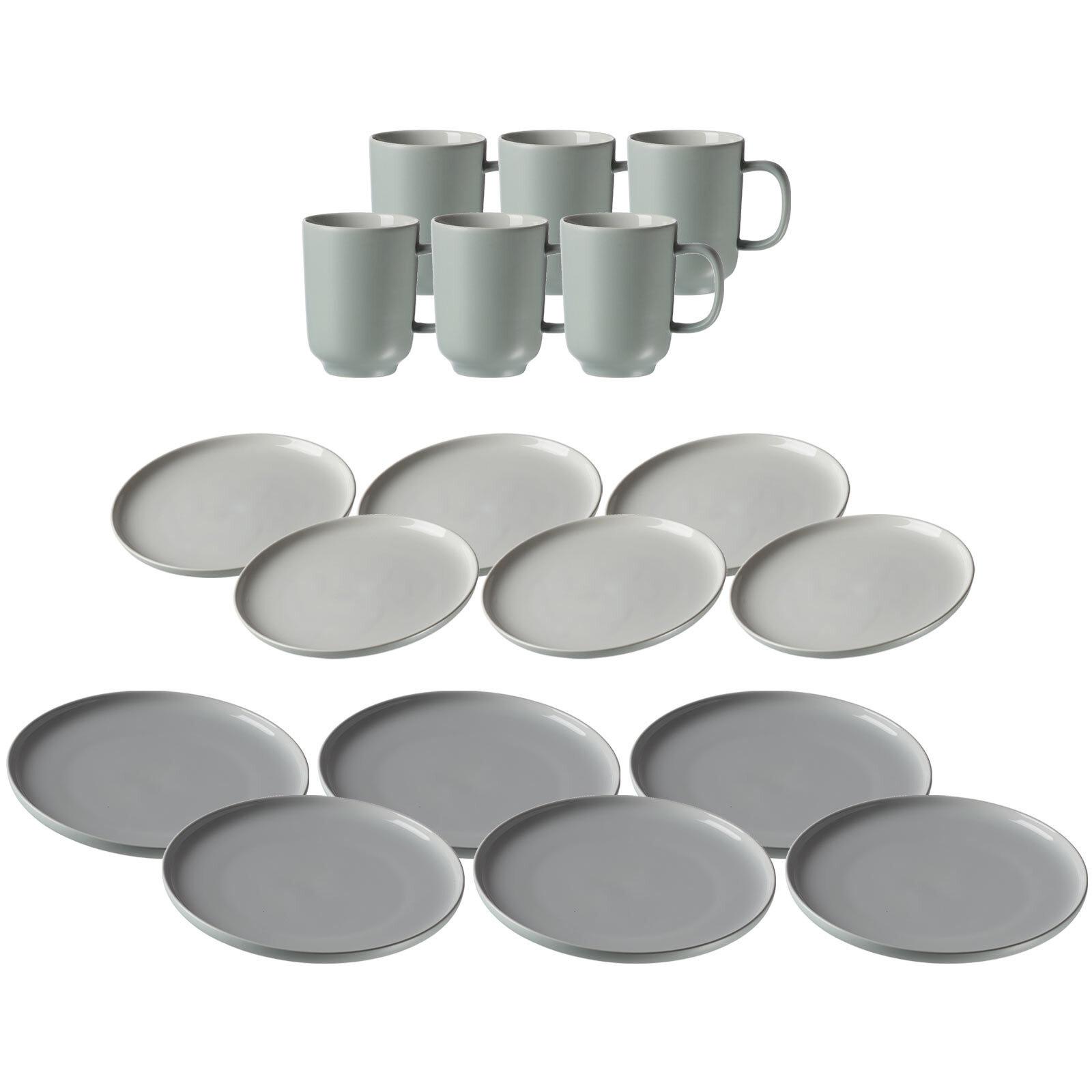 TAFELSERVICE Jasper mint 18er Set - Mintgrün, Keramik (2/2/2cm) - Ritzenhoff Breker