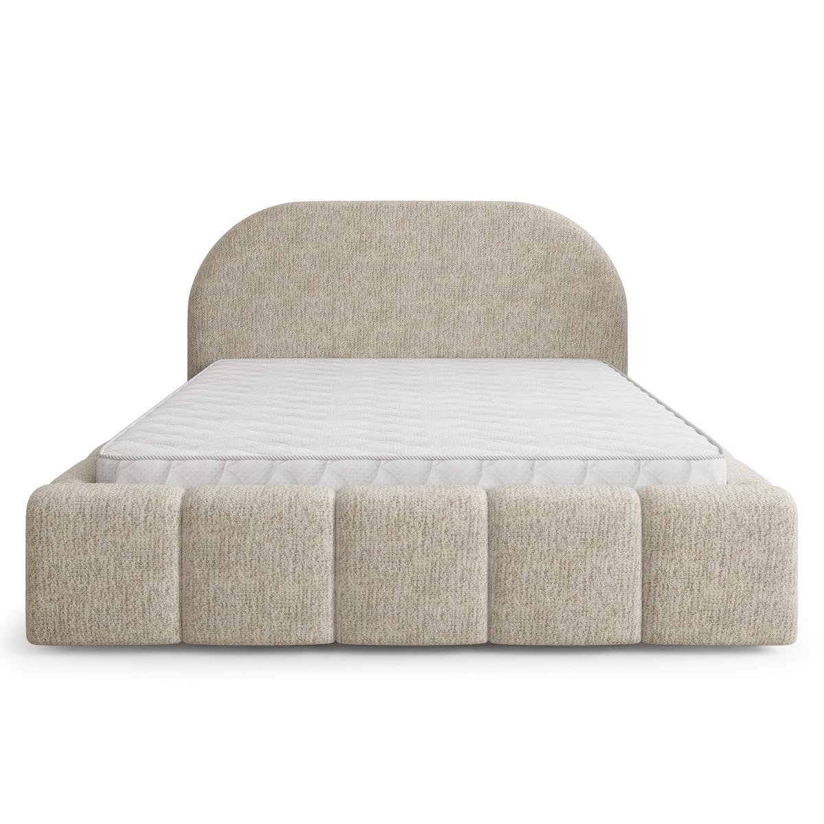 POLSTERBETT FLUSSO 160x200 cm mit Bettkästen - Creme - Creme, Holz (160/200cm) - MASSENO