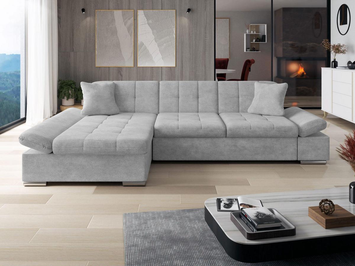 ECKSOFA Montana, Seite: Links - Silberfarben, Holz/Textil (278/161cm) - MIRJAN24