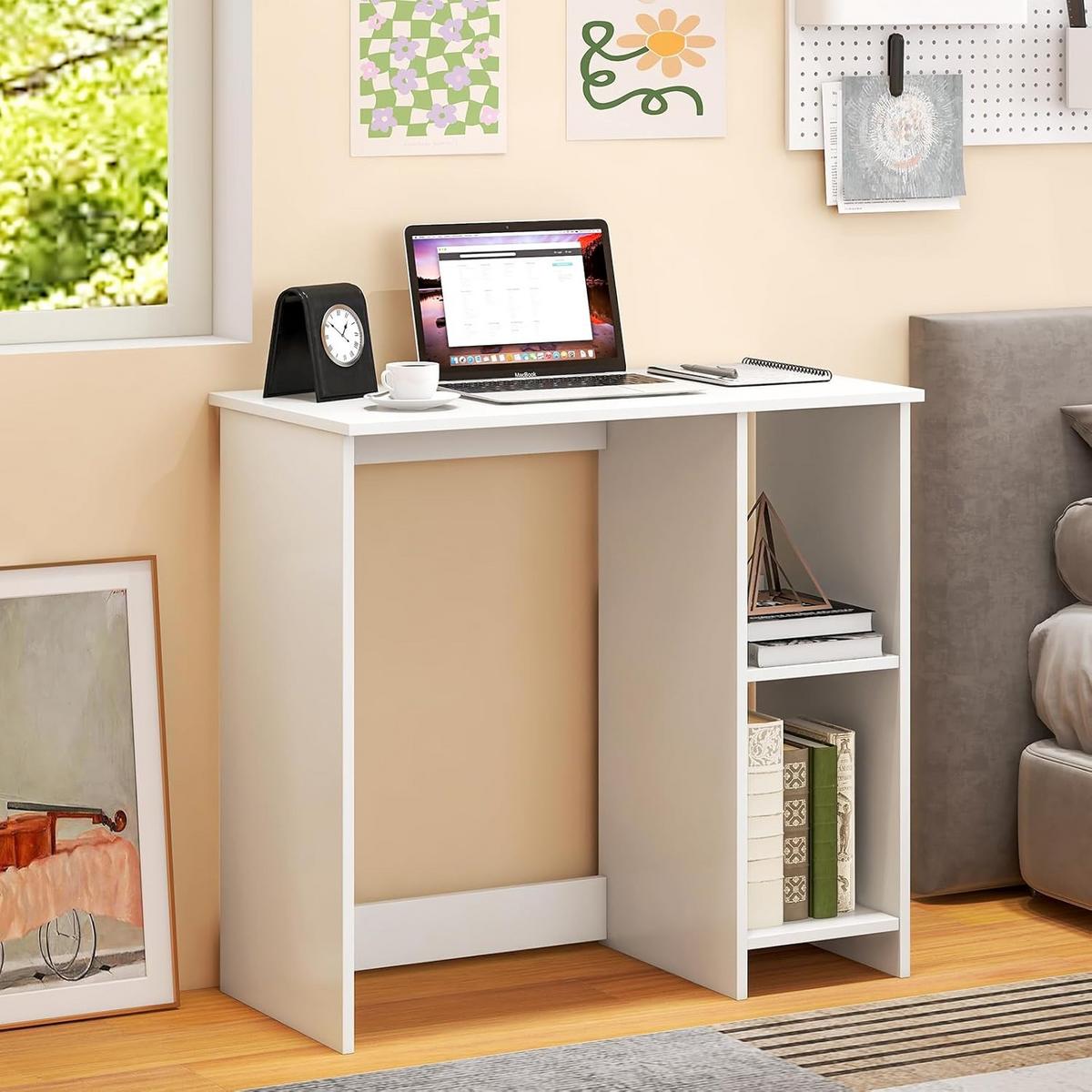 COMPUTERTISCH Weiß - Weiß, Holzwerkstoff (40/80/74cm) - COSTWAY