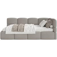 JUGENDBETT Cloudy Hellbraun 120 cm, Chenille - Hellbraun/Schwarz, Kunststoff/Textil (120/200cm) - Selsey