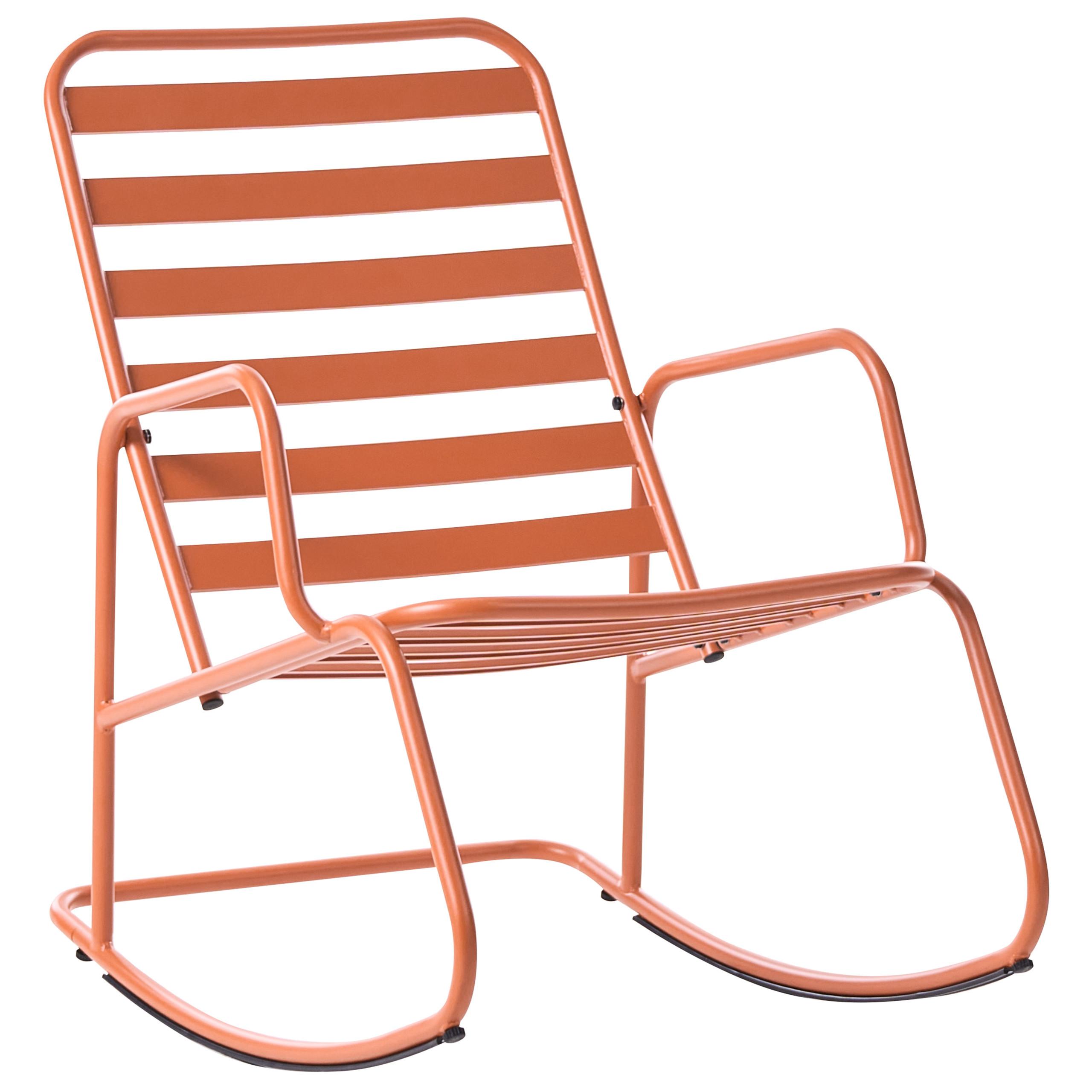 GARTEN-SCHAUKELSTUHL Orange Turi - Orange, Metall (66/92/96cm) - Beliani