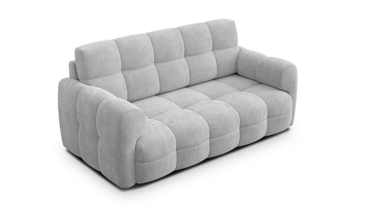 SOFA MELLOW 2,5-Sitzer, hellgrau - Hellgrau/Schwarz, Holz/Textil (183/87/98cm) - Wozimo