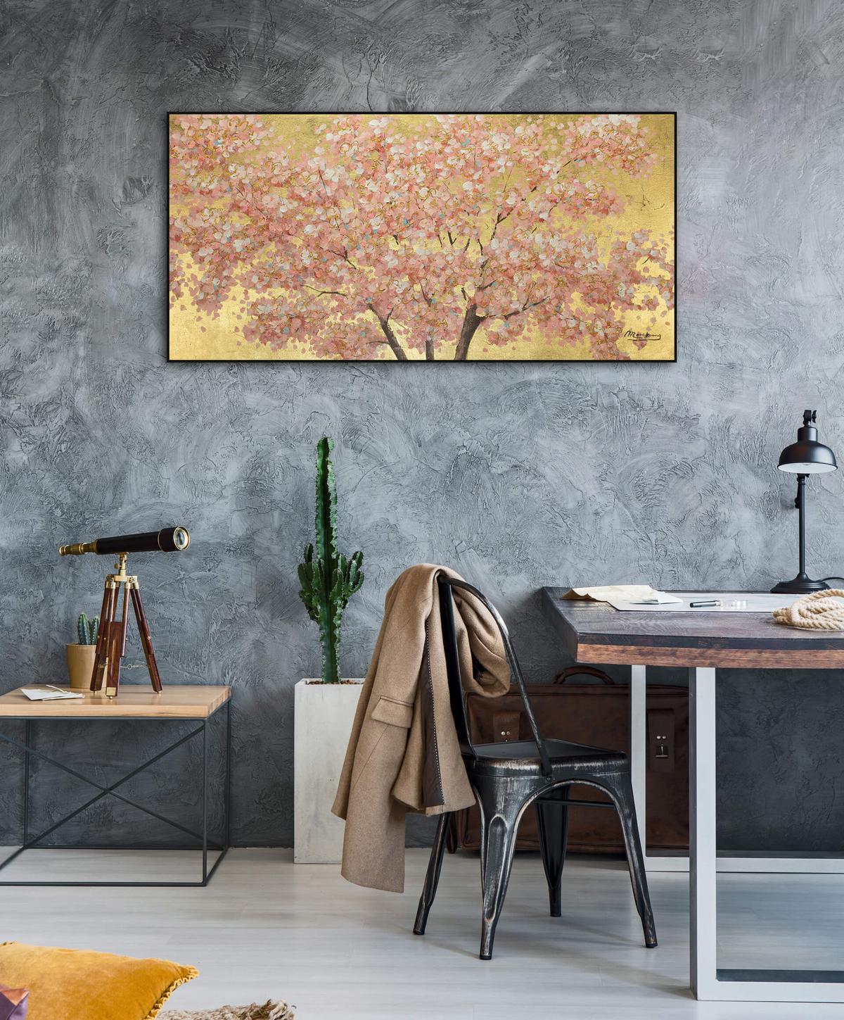 ÖLGEMÄLDE 120/60 cm - Pink/Braun, Holz/Textil (120/60cm) - KUNSTLOFT
