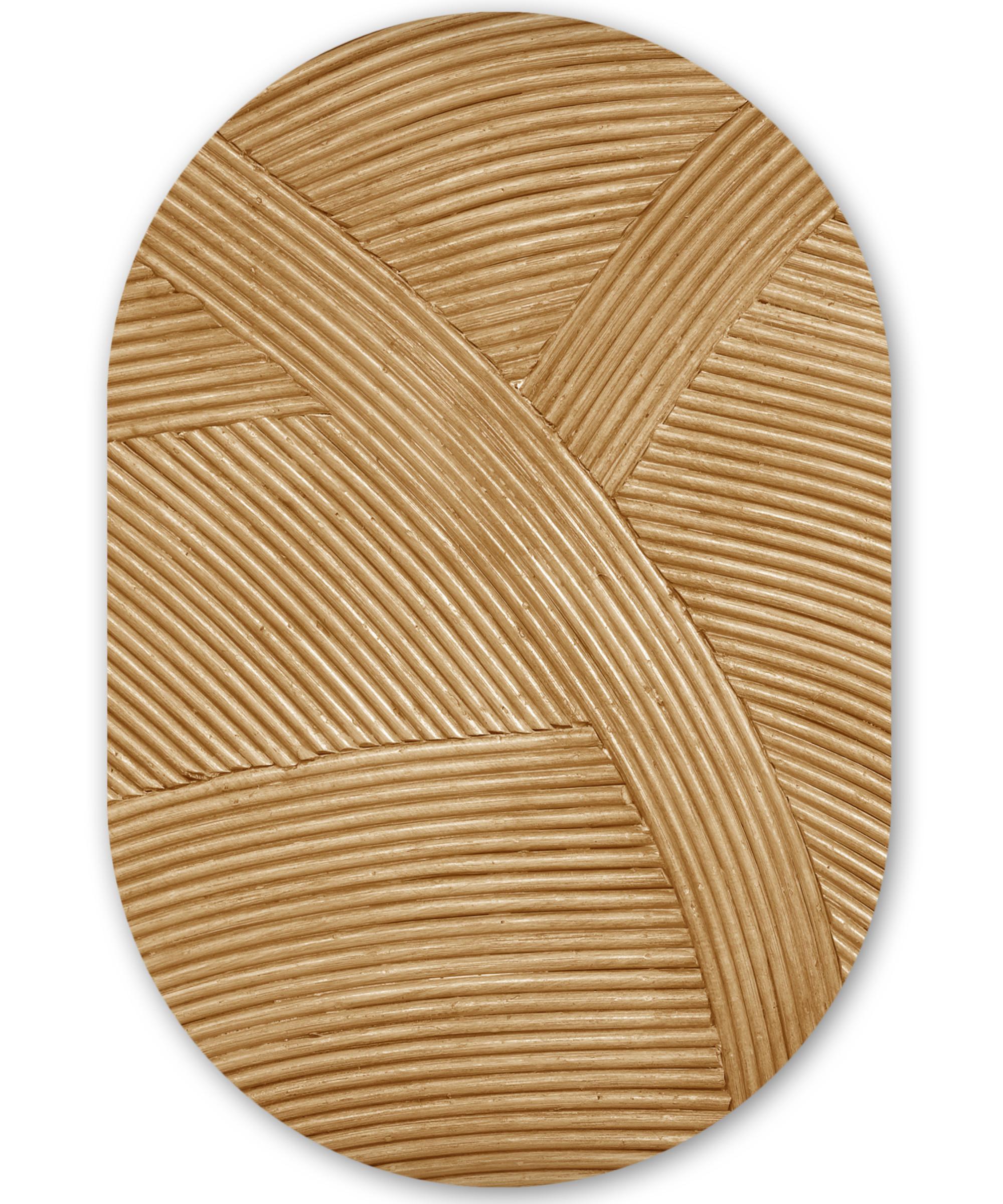 WANDBILD Struktur - Natur - Kunst - Rattan Deko Wohnzimmer 40x60 cm - Naturfarben, Kunststoff (40/60cm) - MuchoWow