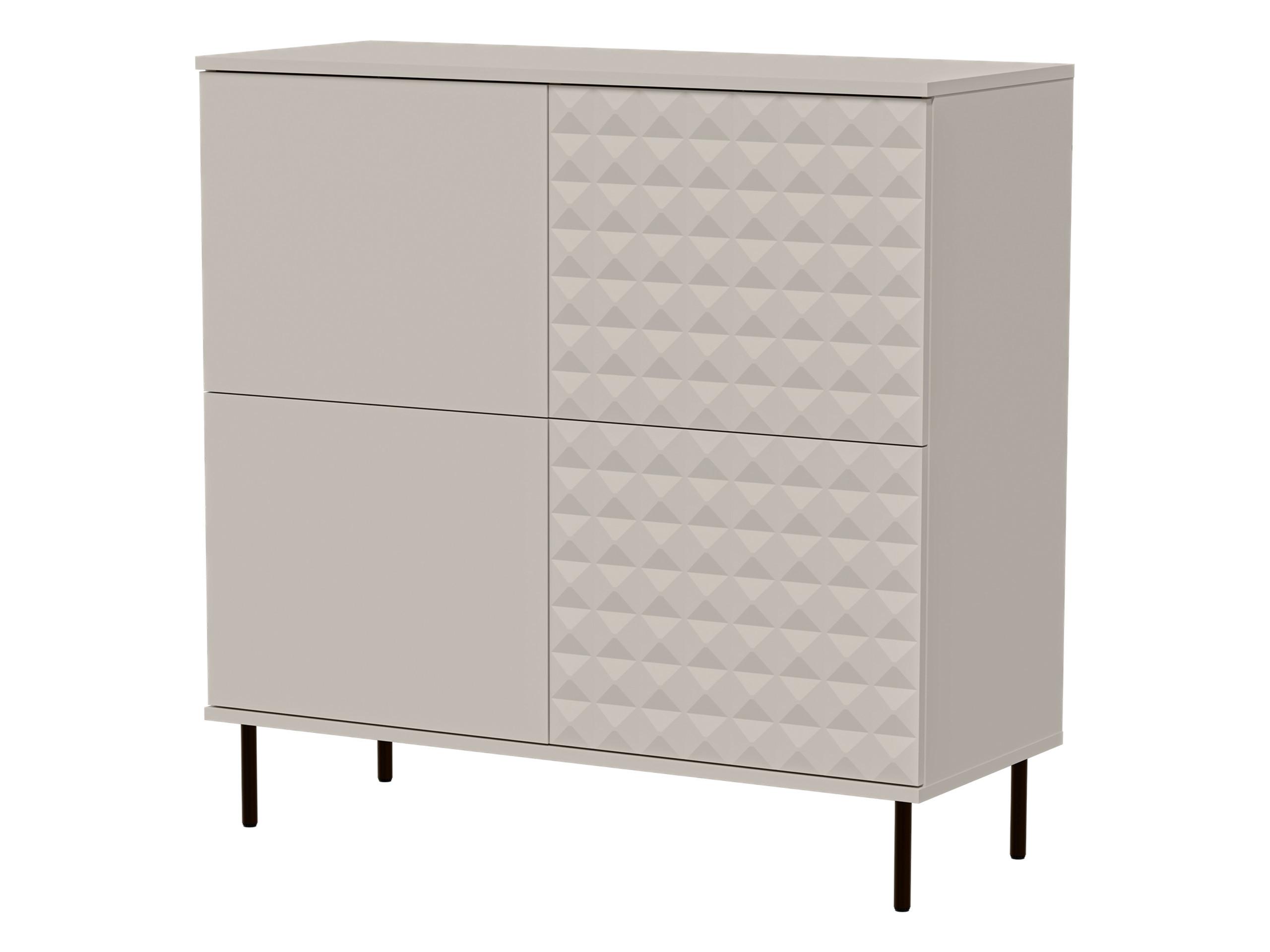 KOMMODE Leo 100 - Kaschmir/Schwarz, Holzwerkstoff/Metall (100/98/40cm) - MIRJAN24