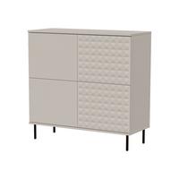 KOMMODE Leo 100 - Kaschmir/Schwarz, Holzwerkstoff/Metall (100/98/40cm) - MIRJAN24