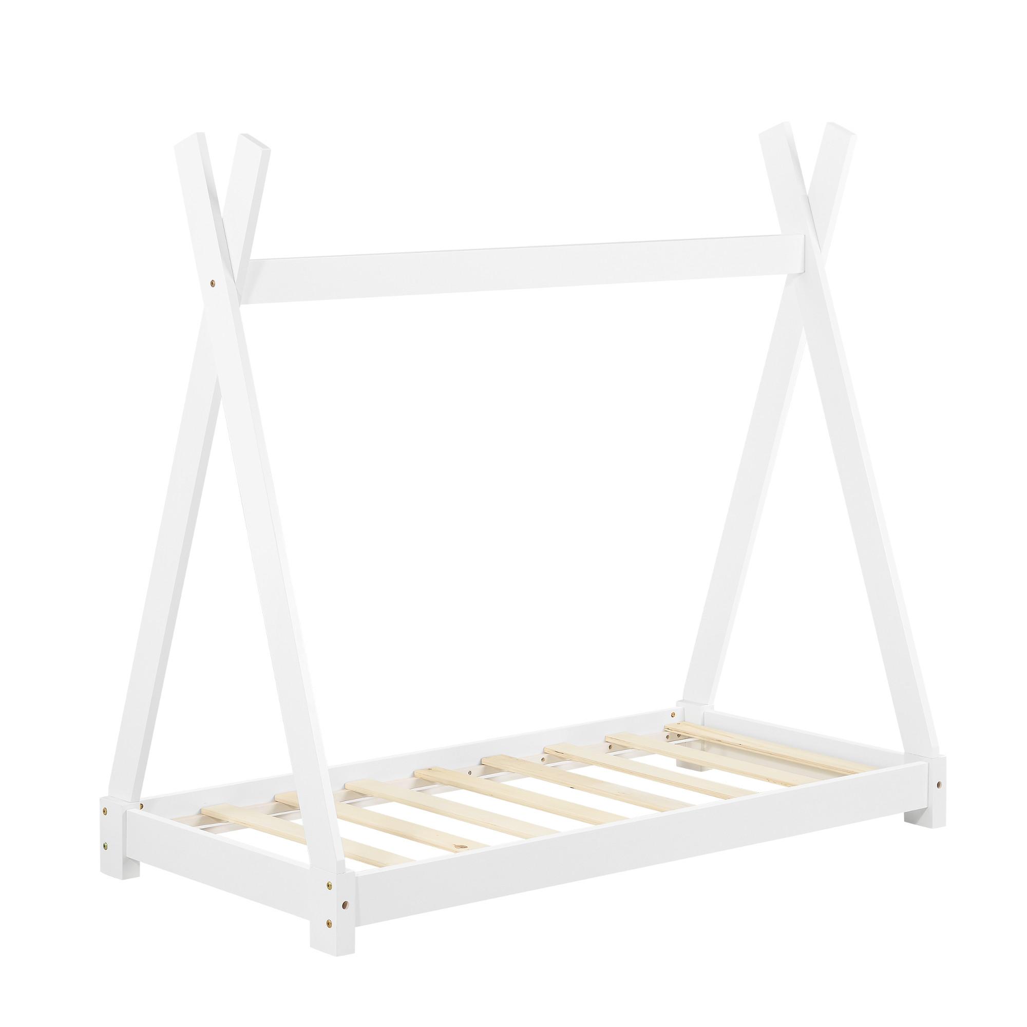KINDERBETT Onejda - Weiß, Holz (70/140cm) - [en.casa]