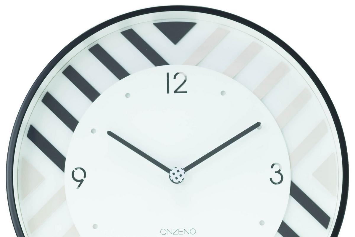 WANDUHR Design Weiß 30/30 cm - Weiß, Glas/Holzwerkstoff (30/30/5cm) - ONZENO