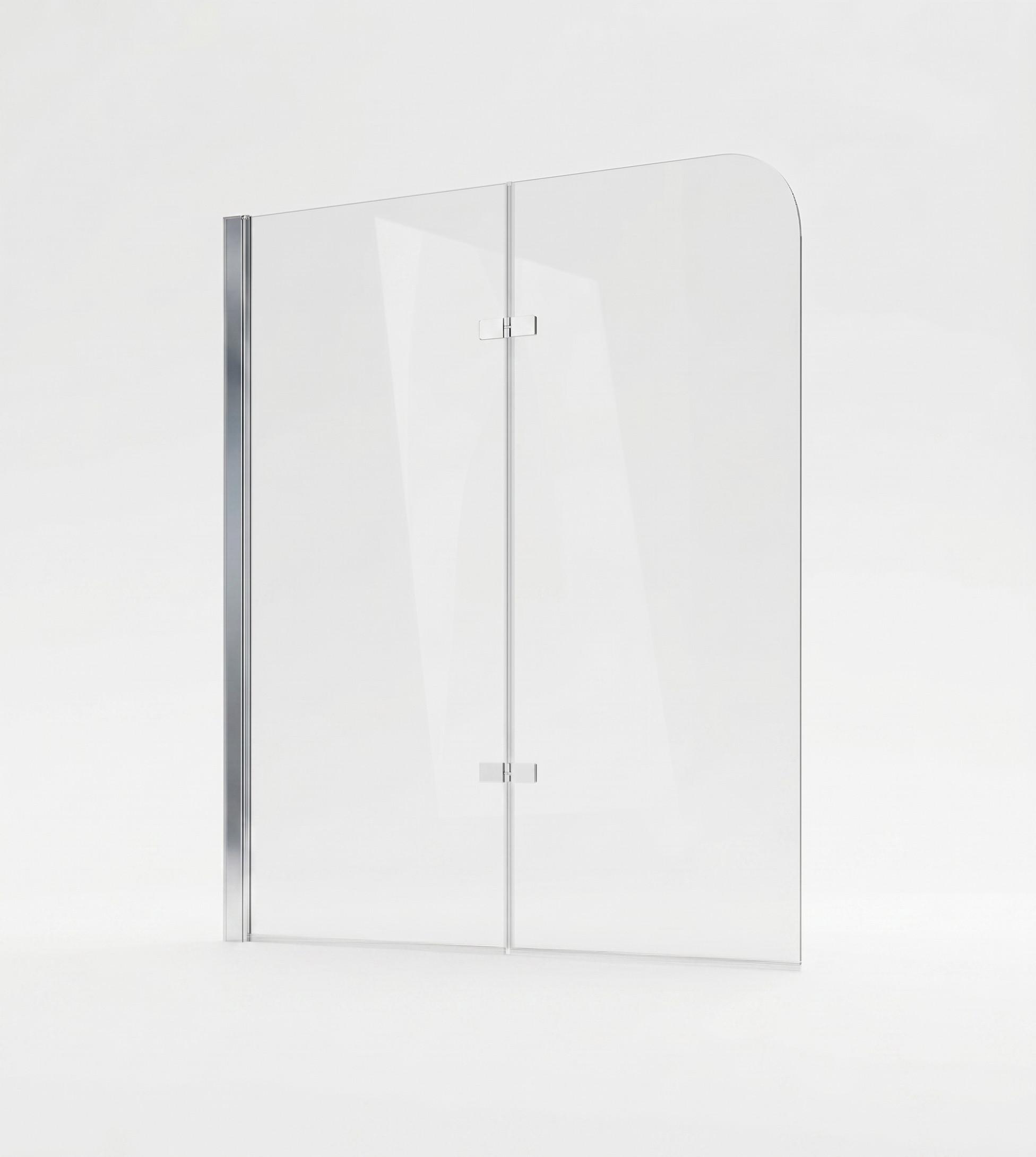 BADEWANNE Austin 2 Teile cm Chrom - 100 x 140 cm - Chromfarben, Glas (100/140cm) - Badplaats