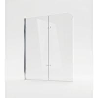 BADEWANNE Austin 2 Teile cm Chrom - 100 x 140 cm - Chromfarben, Glas (100/140cm) - Badplaats