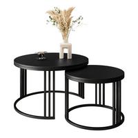 COUCHTISCH 2 in 1 LORI schwarz matt - Schwarz, Holzwerkstoff (70/70/48cm) - Lookway