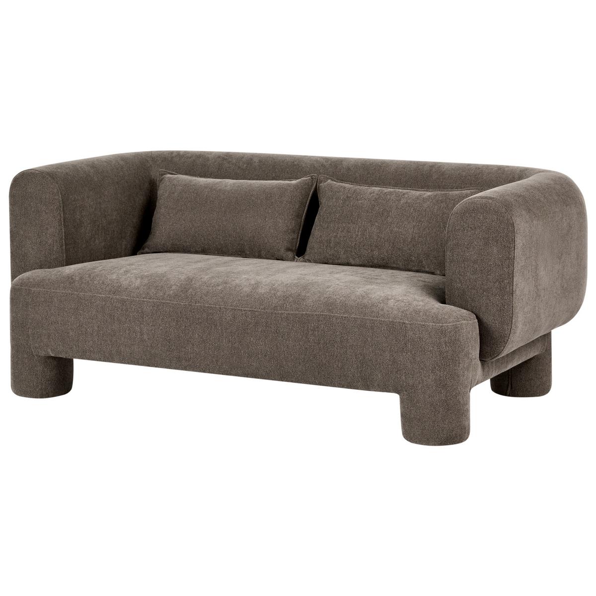 3-SITZER-SOFA Stoff Braun Hogbo - Braun, Textil (180/73/93cm) - Beliani