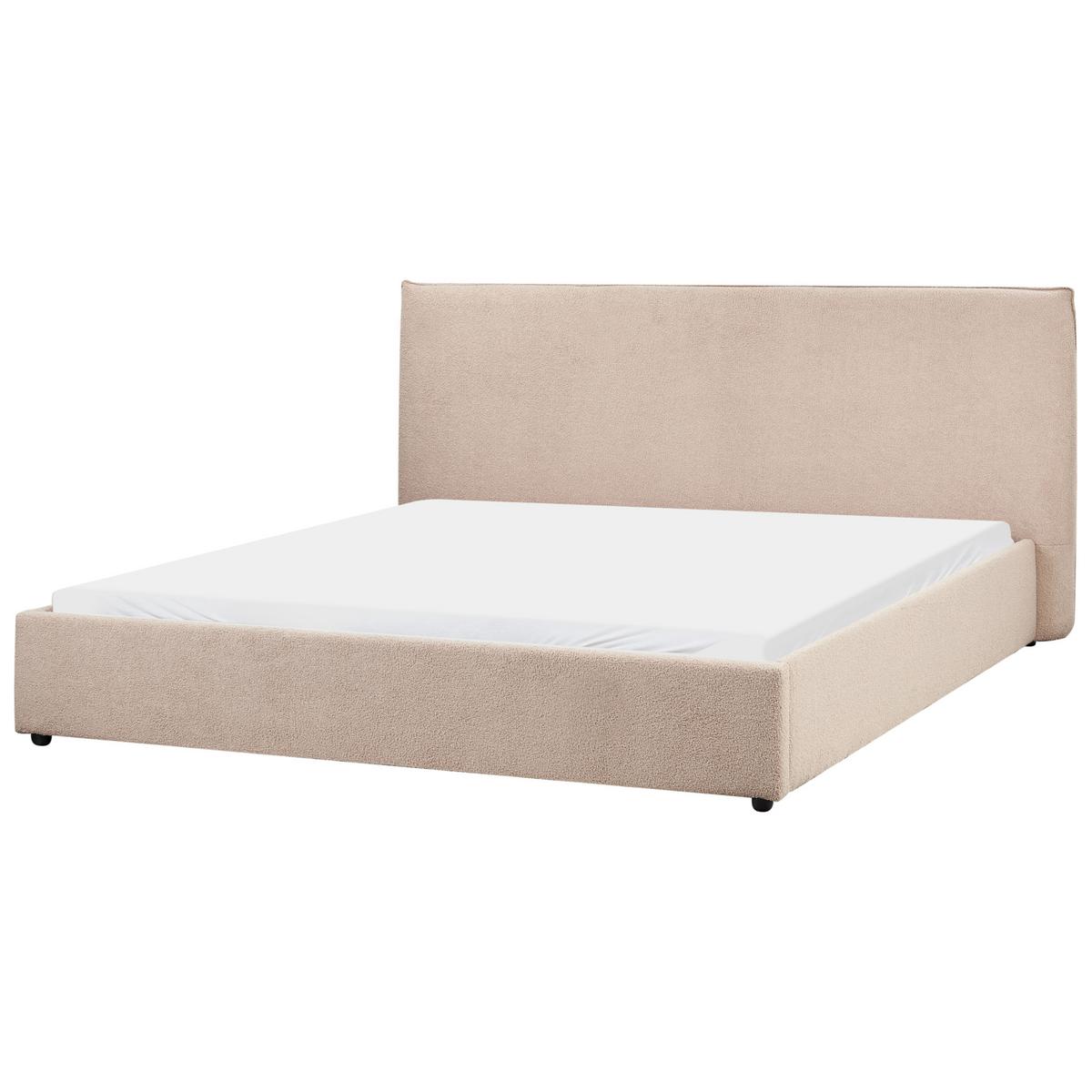 BETT mit Lattenrost 180/200 cm Taupe Lavaur - Taupe, Textil (180/200cm) - Beliani