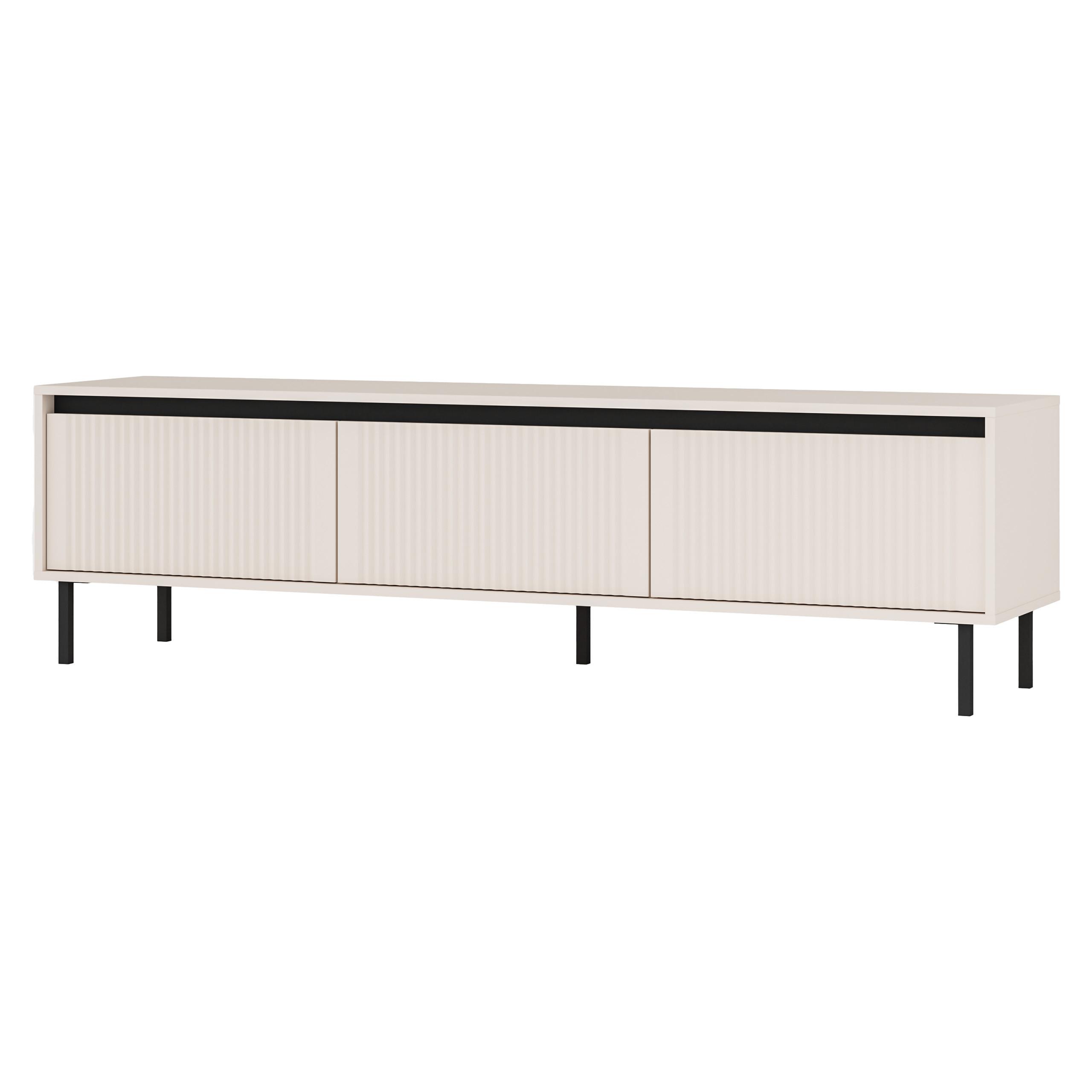 LOWBOARD OSTIA 178,6x40x50 cm mit 3 Schubladen für Wohnzimmer Modern Beige - Beige, Holzwerkstoff (178.6/50/40cm) - MASSENO