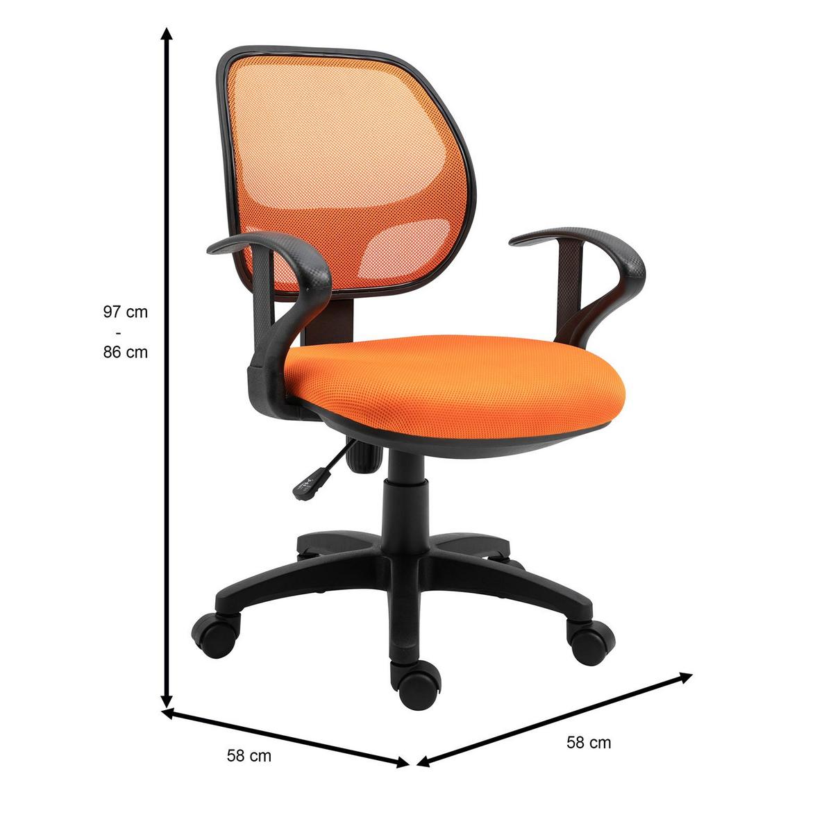 KINDERDREHSTUHL COOL orange - Orange, Textil (58/97/58cm) - IDIMEX