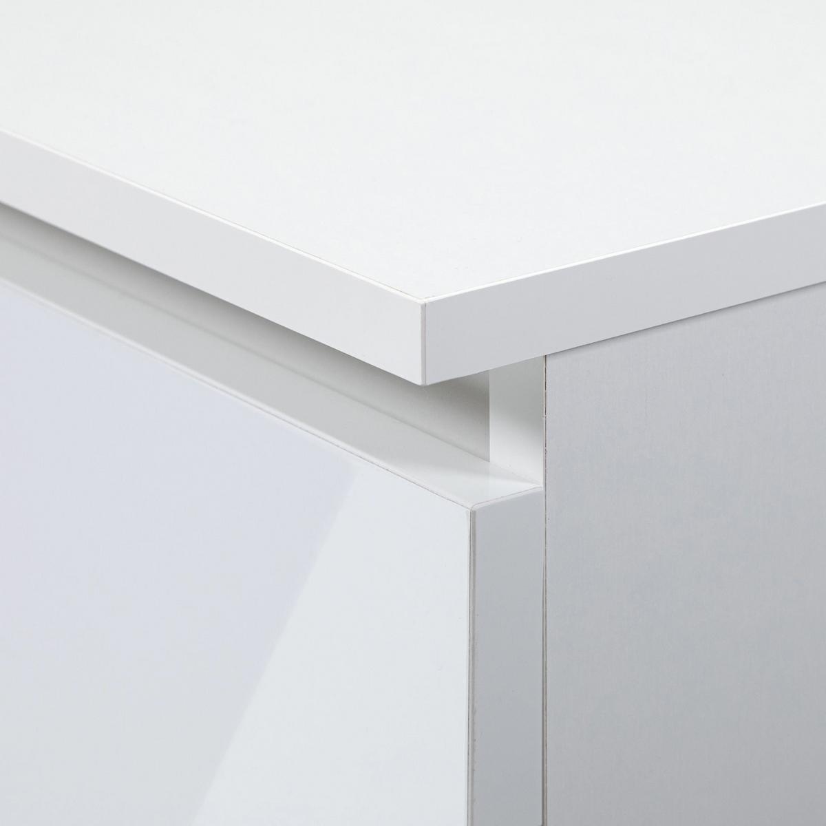 SCHREIBTISCH Weiß, Weiß Glanz 77/155/85 - Weiß, Holzwerkstoff (120/50/77cm) - RAUMHIRSCH FURNITURE