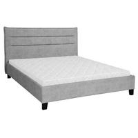 POLSTERBETT Mane, mit Schaumstoffmatratze 10 cm, ohne Bettkasten, 160x200 cm, Velours-Stoff, Grau - Grau, Textil (160/200cm) - Beautysofa
