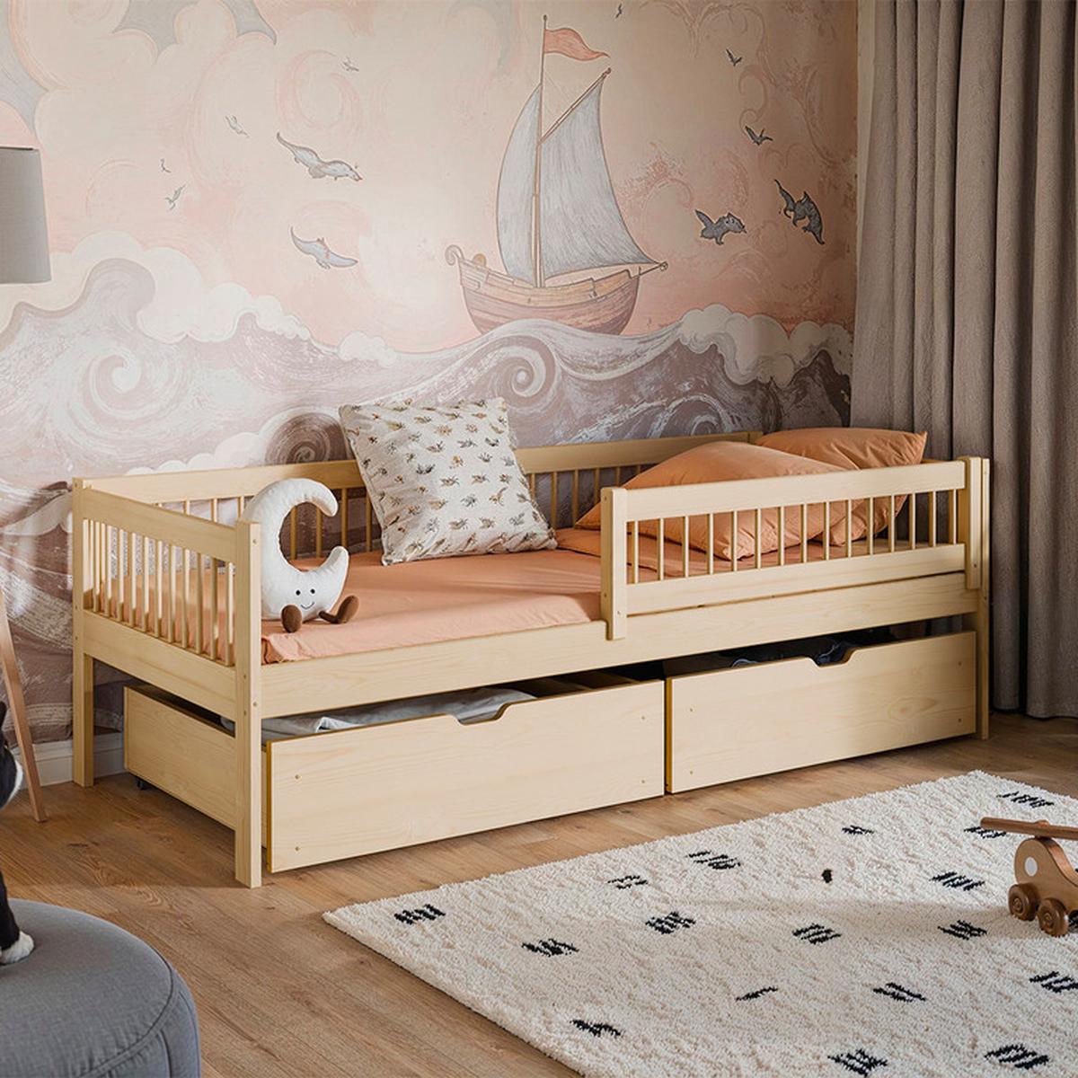 BETT 90/190 Edouard Holz - Braun, Holzwerkstoff (90/190cm) - Petits-meubles