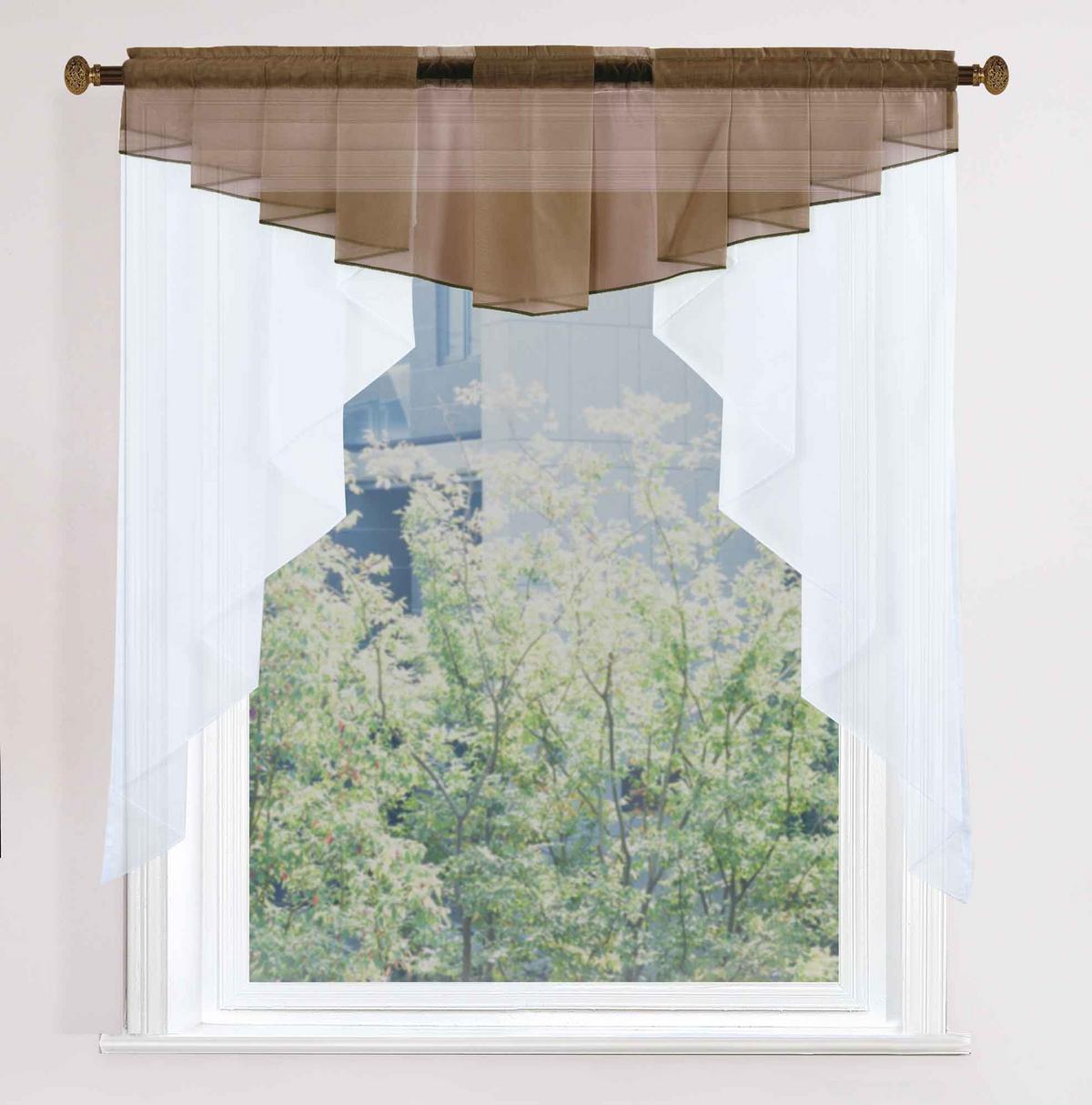 SCHEIBENGARDINE MEIßEN 100x100 cm Taupe - Taupe, Textil (100/100cm) - Gardinenbox