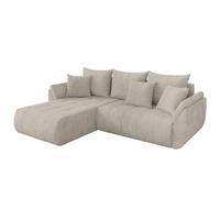 ECKSOFA mit Schlaffunktion Ottomane Links TOKO-L 277x194x86 Creme Cord - Ecru/Creme, Holzwerkstoff/Kunststoff (277/194cm) - ALTDECOR