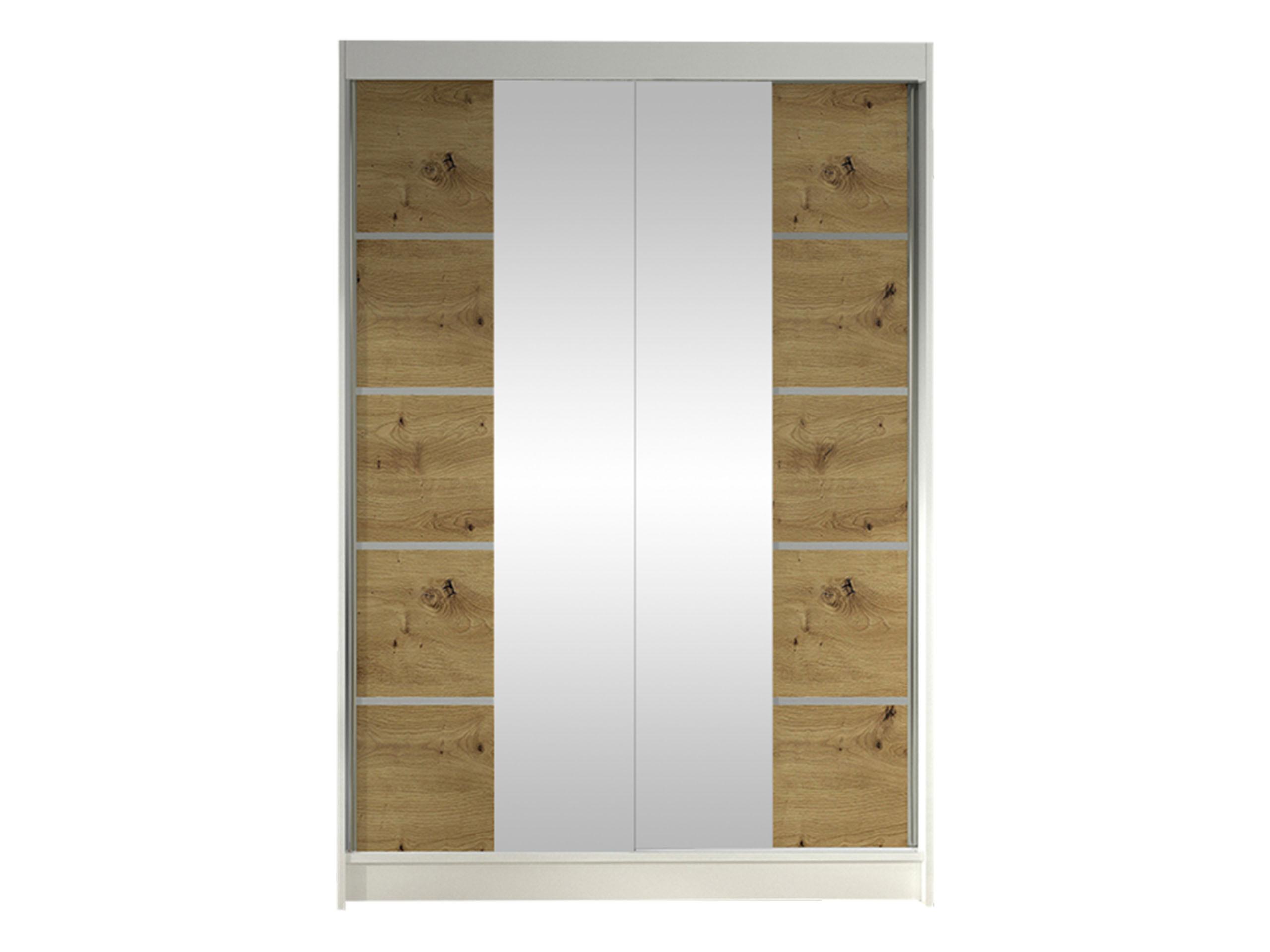 SCHWEBETÜRENSCHRANK Lino V - Weiß/Eiche Artisan, Holzwerkstoff/Metall (120/200/58cm) - MIRJAN24