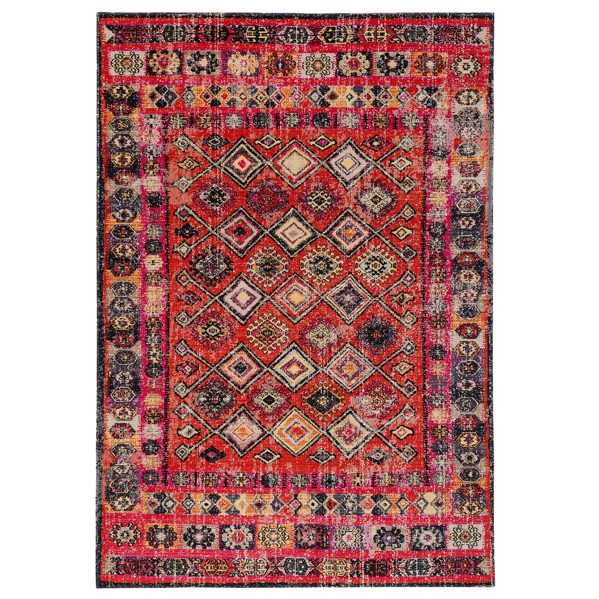 DESIGNER TEPPICH VINTAGE ZOE ORIENT MODERN BORDÜRE - Rot, Textil (120/170cm) - Pergamon