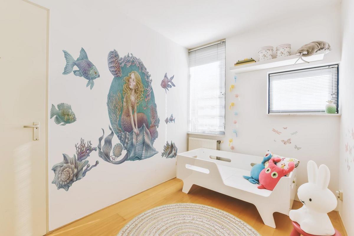 WANDAUFKLEBER 60x53cm - Sirenengeschichten - Multicolor, Kunststoff (60/53/0.1cm) - Wallfluent