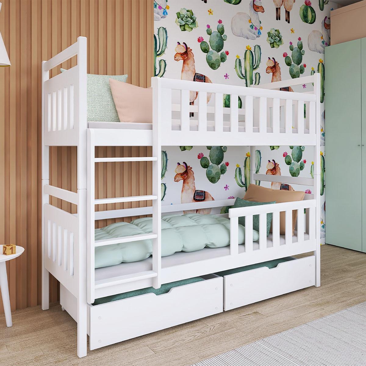 BETT 90/200 Damien Weiß - Weiß, Holzwerkstoff (90/200cm) - Petits-meubles