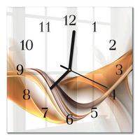 WANDUHR aus Glas 30x30 cm - Abstraktion - Orange, Glas (30/30/0.4cm) - TULUP