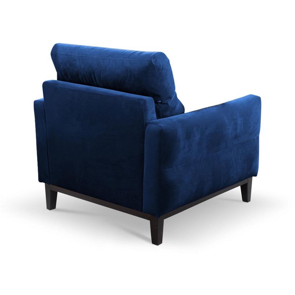RELAXSESSEL Belweder Velours dunkelblau - Dunkelblau, Holz/Textil (94/95/94cm) - Beautysofa