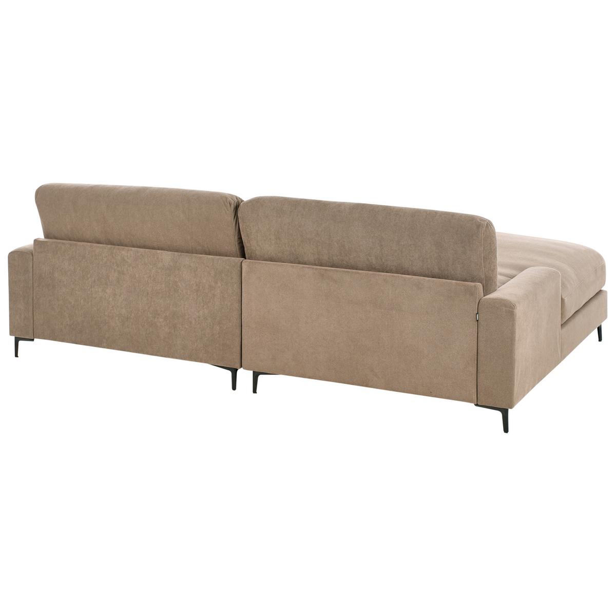 ECKSOFA 3-Sitzer Stoff Braun rechtsseitig Maloy - Braun, Textil (272/189cm) - Beliani