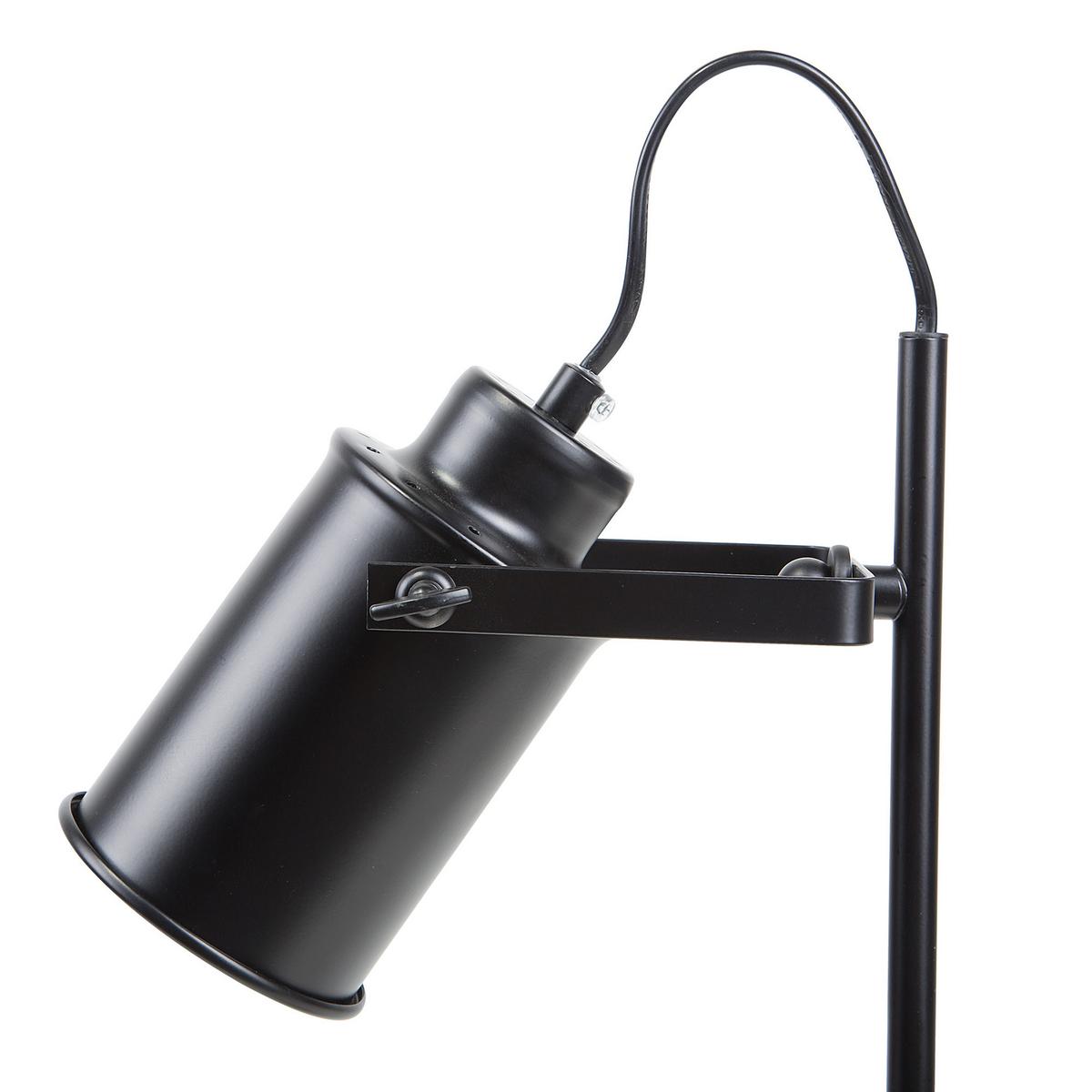 SCHREIBTISCHLAMPE Mundaka 13/13/37 cm - Schwarz, Metall (13/13/37cm) - Beliani