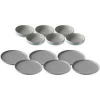 TELLER UND SCHALENSET Jasper mint 12er Set - Mintgrün, Keramik (2/2/2cm) - Ritzenhoff Breker