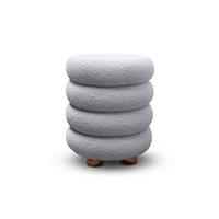 HOCKER NOLLIE 34/34/40 cm Grau - Braun/Grau, Holz/Textil (34/40/34cm) - Lookway
