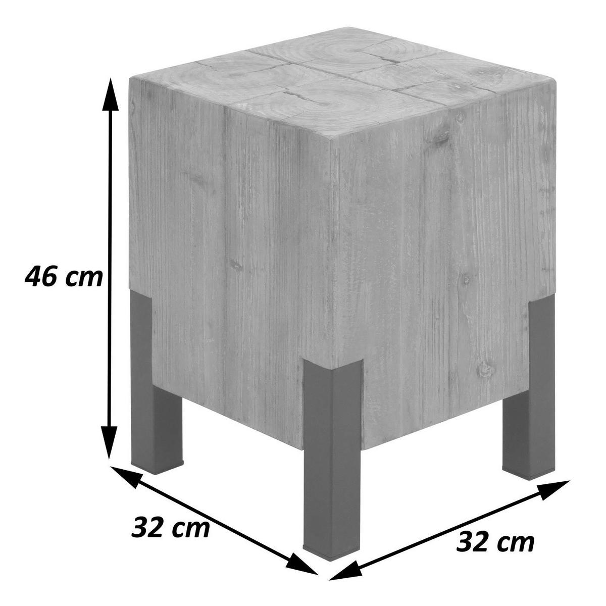 HOCKER Braun - Braun, Holz (32/46/32cm) - MCW