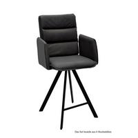 THEKENSTUHL drehbar (6er-Set) Diahann 52x109x60 Schwarz/Anthrazit - Anthrazit/Schwarz, Kunststoff (60/109/52cm) - 58aufmkessel