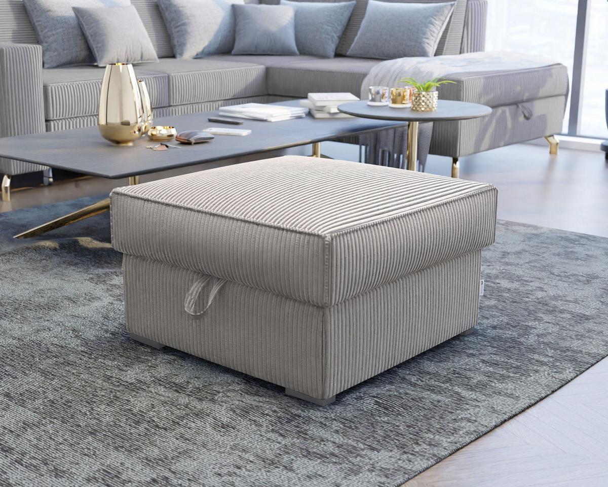 POUF FERA Beige 65x65 cm - Beige, Textil (65/38/65cm) - MASSENO