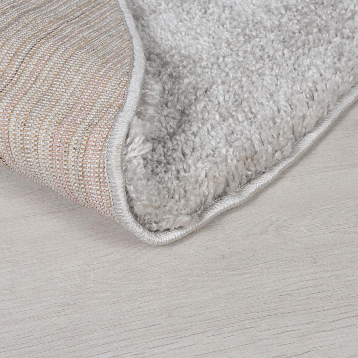 TEPPICH LYNE, einfarbig, Grau, Ø 133 cm - Grau, Textil (133/133cm) - KADIMA DESIGN