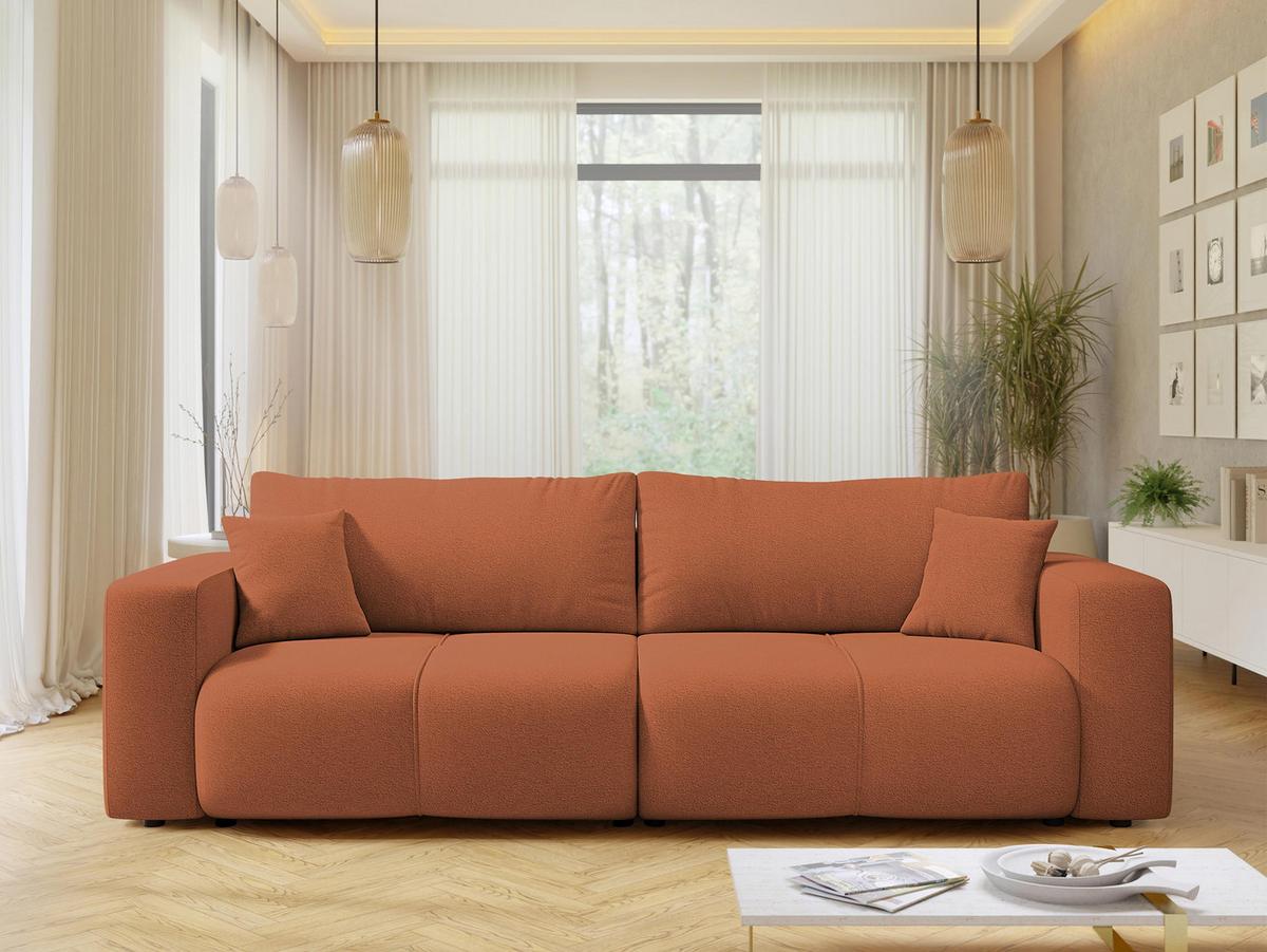 SCHLAFSOFA Furyn - Schwarz/Orange, Holz/Kunststoff (245/82/92cm) - MIRJAN24