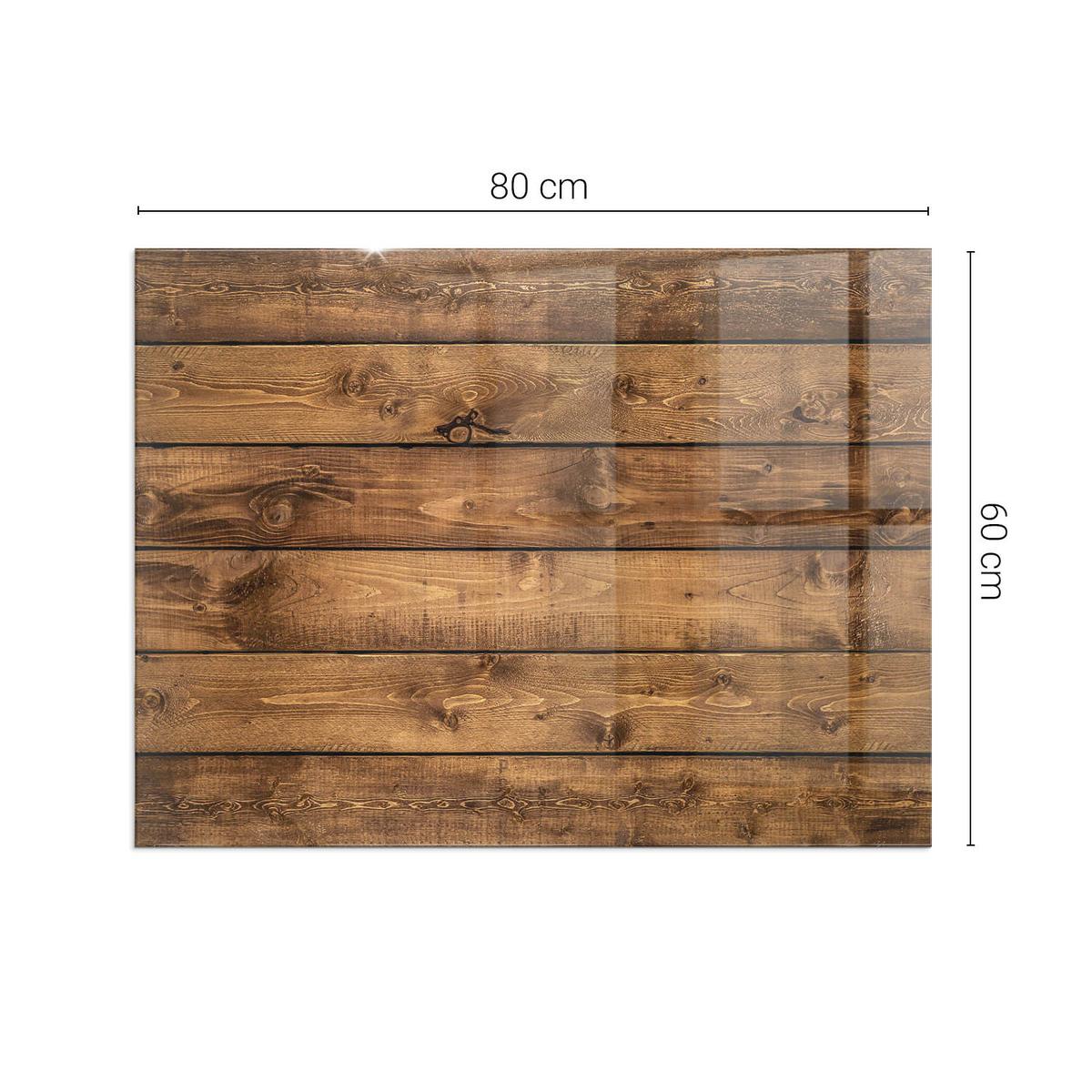 GLASPLATTE für Kamin 80x60 cm - Braun, Glas (80/60/0.4cm) - TULUP