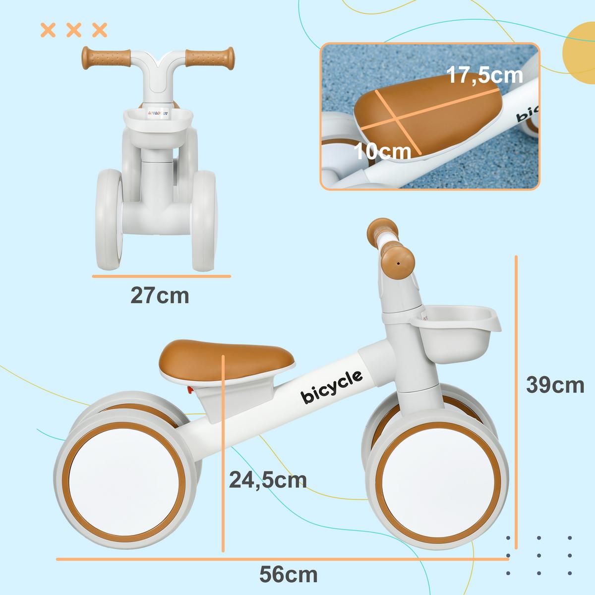 KINDERLAUFRAD - Braun, Metall (56/27/39cm) - AIYAPLAY
