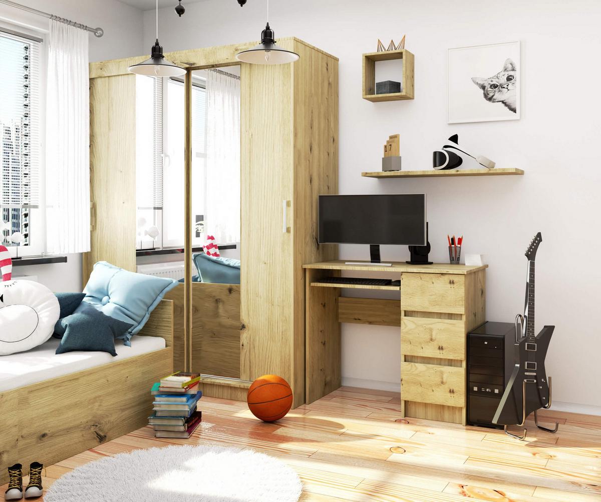 SCHREIBTISCH Eiche Artisan 77/90/50 - Eiche Artisan, Holzwerkstoff (124/52/77cm) - RAUMHIRSCH FURNITURE