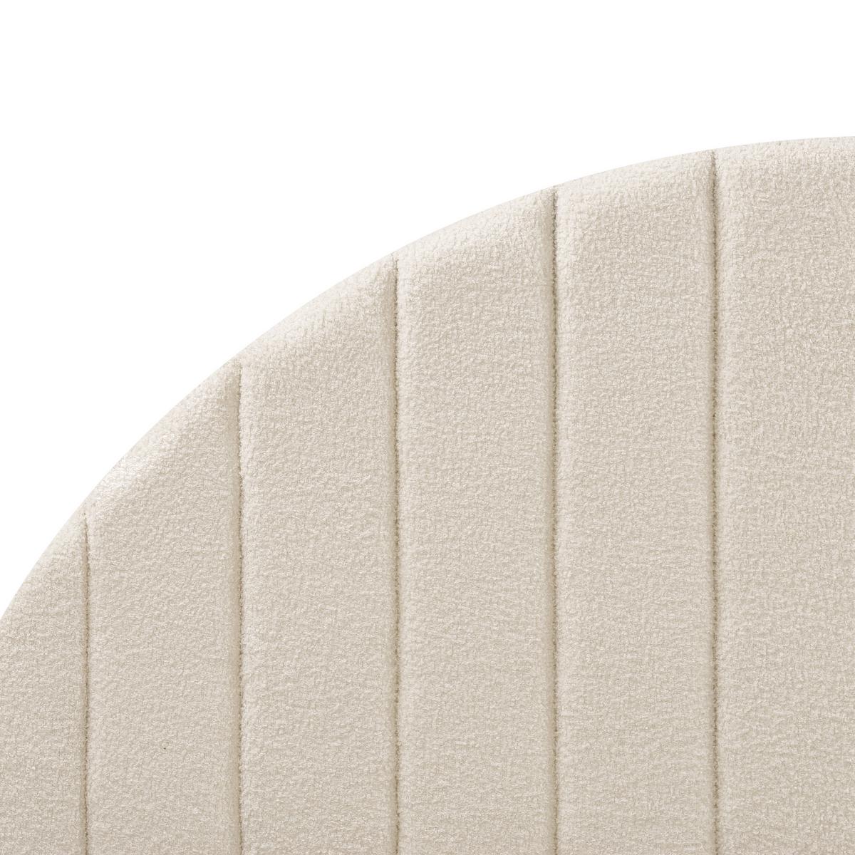 BETT mit Stauraum 140/200 cm Cremeweiß Chadenet - Weiß, Textil (140/200cm) - Beliani