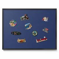 MAGNETTAFEL 80x60 cm Schwarzer Rahmen Dunkelblau - Dunkelrot, Metall (80/60/0.4cm) - TULUP