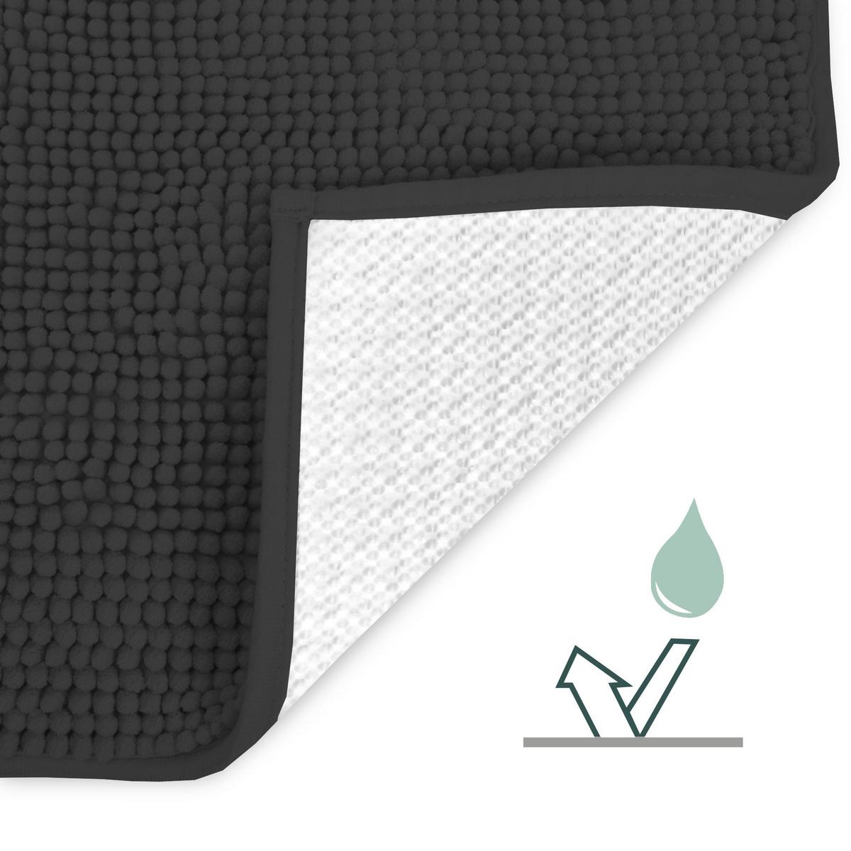 VORLEGER MATTE BeauMare WR 50/80cm Schwarz - Schwarz, Textil (50/80cm) - Beautissu 