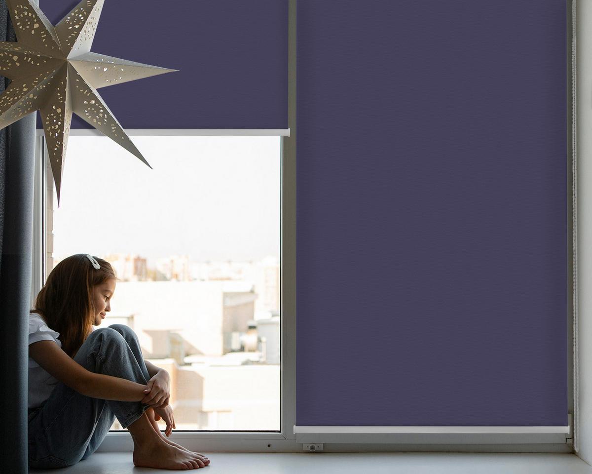 INNENROLLO - Fensterrollo - Rollo - 60x40 cm - Dunkelviolett - Violett, Kunststoff (60/140/0.5cm) - TULUP