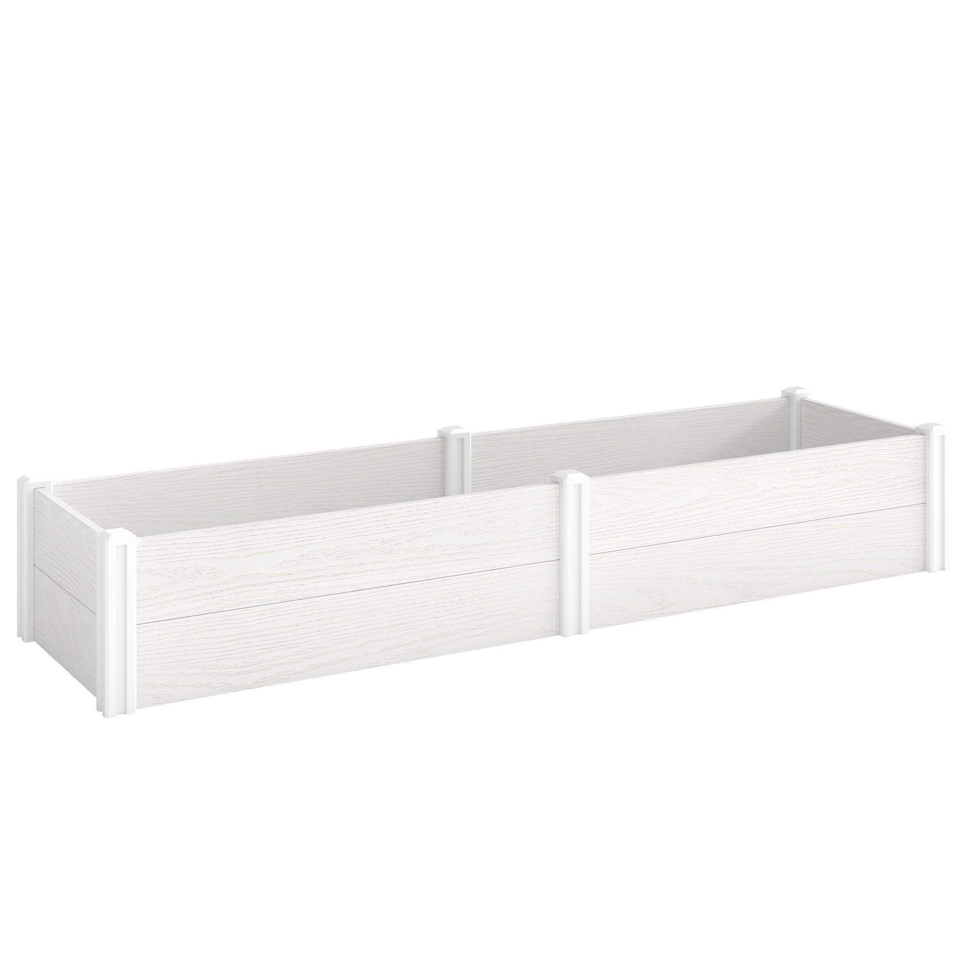 HOCHBEET Kunststoff Weiß - Weiß, Kunststoff (54/33/197cm) - Outsunny